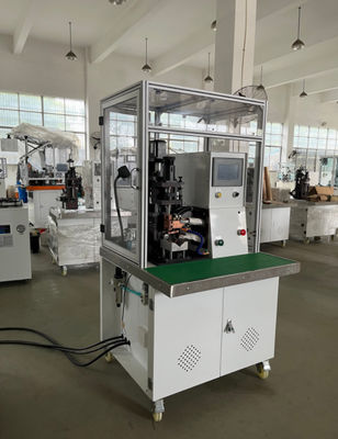 BLDC Motor Stator Terminal Welding Fusing Hot Staking Machine เครื่องปั่นอากาศร้อน ผู้ผลิต